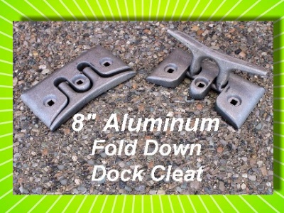 8" folding safety dock cleat