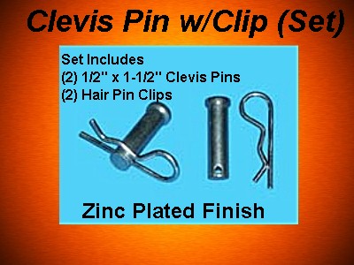 Clevis Pins with Clips Dimensions