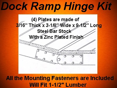 Dock Ramp Hinge Kit Dimensions