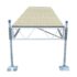 Straight Stationary Pipe Dock with tan poly decking