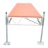 Straight Stationary Pipe Dock with brown aluminum decking