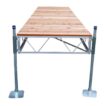 Straight Stationary Pipe Dock with cedar decking