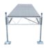 Straight Stationary Pipe Dock with gray poly decking