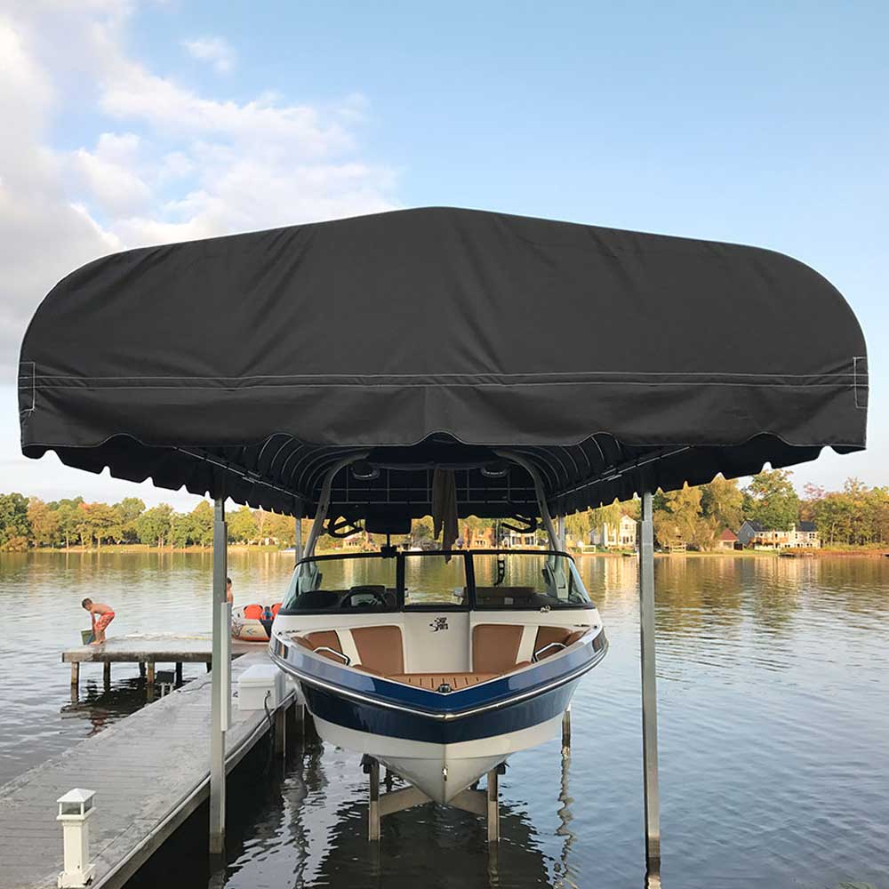 Front view boat lift replacement canopy