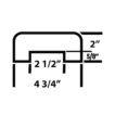 four and three quarter inch poly dock cushion-with two and one half groove groove spec sheet