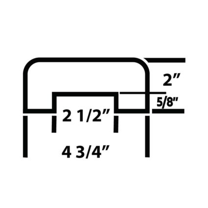 2-5in-poly-cusion-drawing four and three quarter inch poly dock cushion-with two and one half groove groove spec sheet