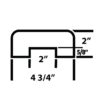 four and three quarter poly dock cushion with 2 inch groove spec sheet