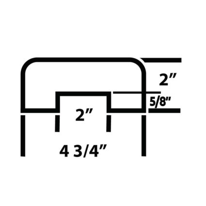 2in-poly-cushion-drawing four and three quarter poly dock cushion with 2 inch groove spec sheet