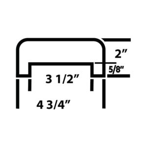3-5in-poly-cusion-drawing four and three quarter inch poly dock cushion with three and one half inch groove spec sheet