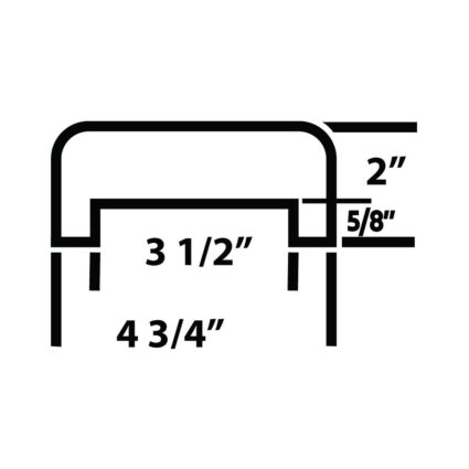 3-5in-poly-cusion-drawing four and three quarter inch poly dock cushion with three and one half inch groove spec sheet