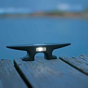 night image of 8' SOLAR CLEAT WITH LIGHT