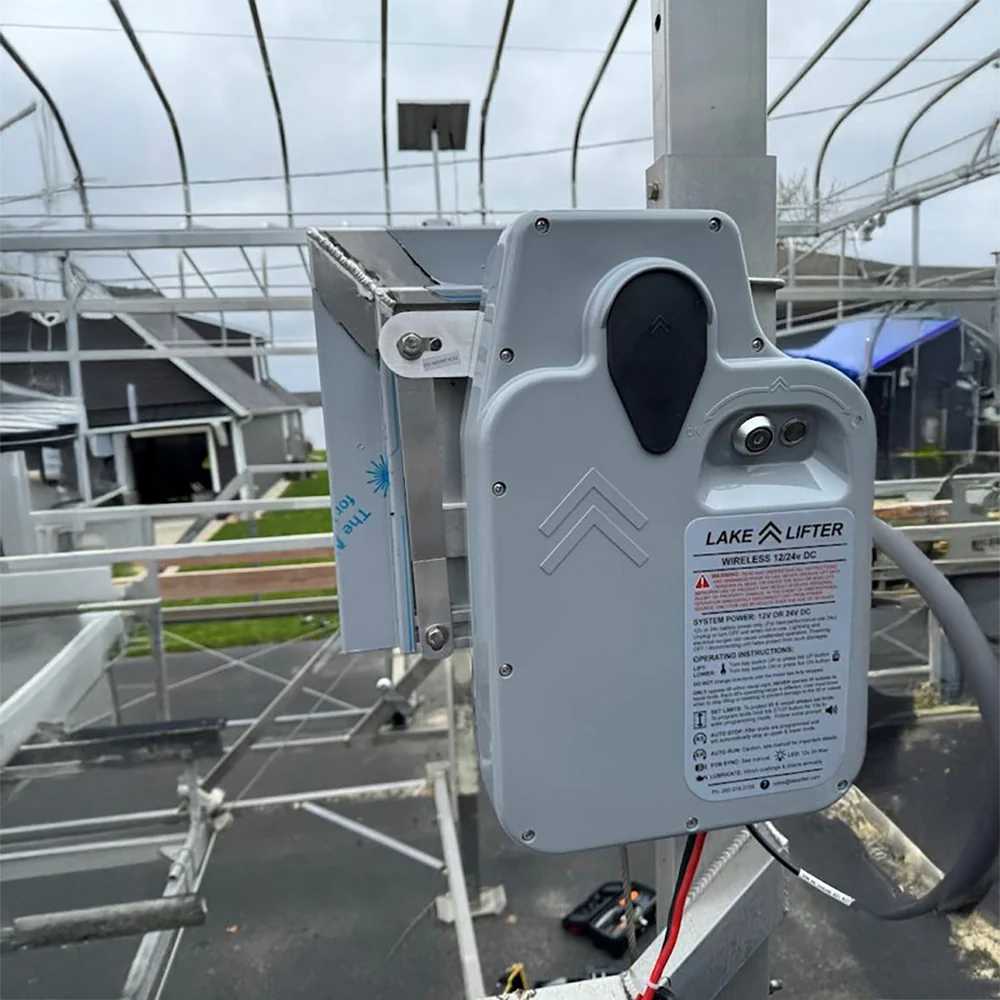 Installed boat lift motor