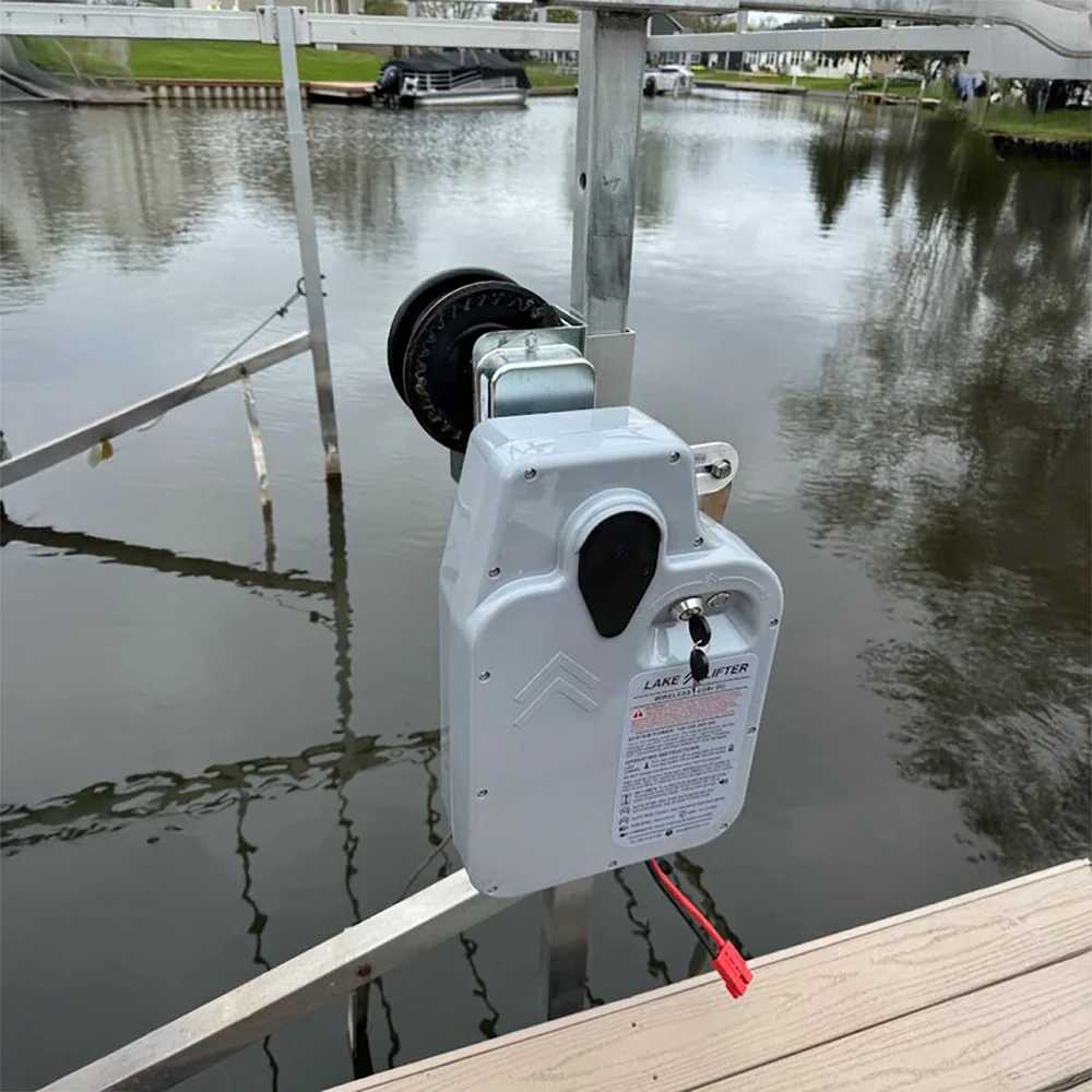 Installed boat lift motor