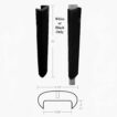 spec sheet for 36 inch PVC cushion bumper with C shaped back