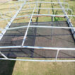 Boat lift mesh cargo shelves