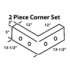 diagram 2 pc white poly dock corner cushion