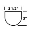 spec sheet for 3 foot flex rounded roto mold dock cushion