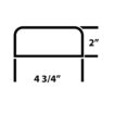 four and three quarter poly dock cushion flat back diagram