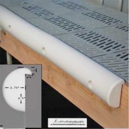 lip-dock 36" half round PVC Edge Bumper with lip Picture and specs