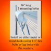 fastening 36 inch half round PVC Edge Bumper with lip