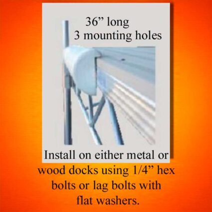 fastening 36" half round PVC Edge Bumper with lip