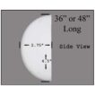 Spec sheet on half round PVC Edge Bumper 36 and 48 inches