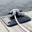 fold down safety cleat with rope tied to it