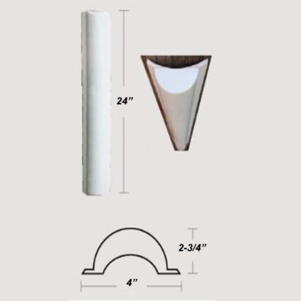 Spec sheet on 24" PVC Piling Bumper