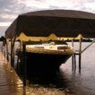 Single boat lift canopy light