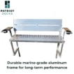 patriot aluminum dock bench