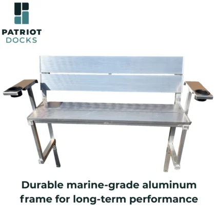 10619_2 patriot aluminum dock bench