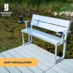 patriot dock bench installed on patio dock