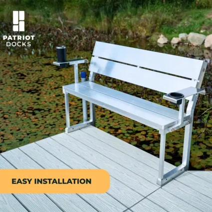 10619_6 patriot dock bench installed on patio dock