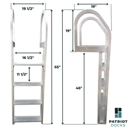 10827_4 patriot dock ladder kit dimensions
