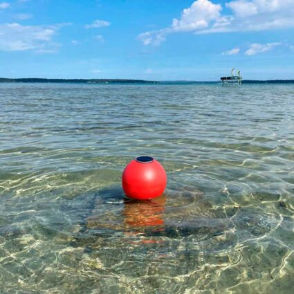 14-solar-buoy-red-hay Aqua Lantern 14" red solar buoy