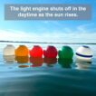 Aqua Lantern solar buoy all colors shown at daylight