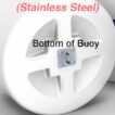 bottom of 20 inch Aqua Lantern solar buoy
