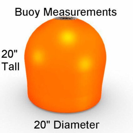 20-solar-buoy-size Aqua Lantern 20" solar buoy measurements