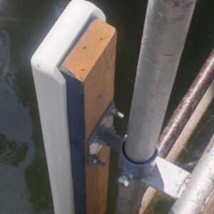 Top view of Dock cushion and bracket mounted