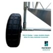 poly roll in dock wheel and axel bracket