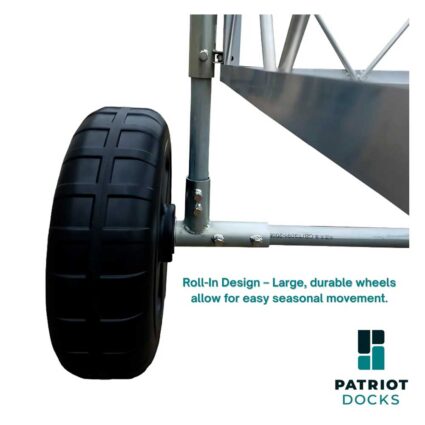 axel-connector-wheel poly roll in dock wheel and axel bracket