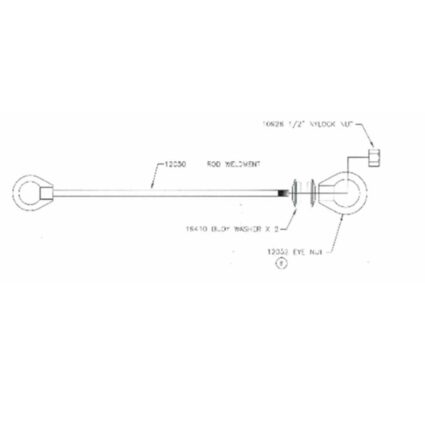 Pass through mooring hardware kit diagram