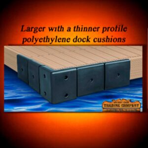 flat and thin dock cushions installed on dock