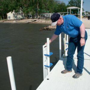 Fold and Go dock cushions showing the back while in use