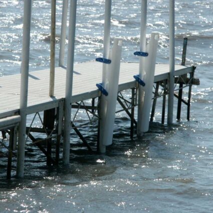fold-and-go-cusion Fold and Go dock cushions pictured on the dock