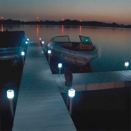 lakelite6 pipe dock lights on dock