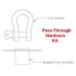 Pass through mooring buoy hardware kit