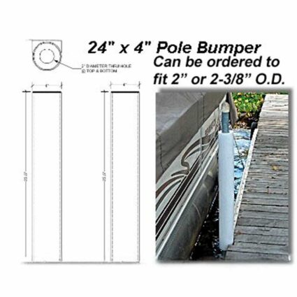 pb24a1A Specs on 24 inch by 4 inch pole bumper