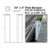 Specs on 24 inch by 4 inch pole bumper