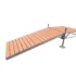 ramp to truss frame dock brown aluminum decking